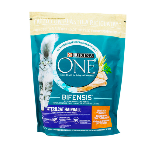 Purina One Sterilcat Hairball Pollo E Cereali Integrali Busta 800 Grammi