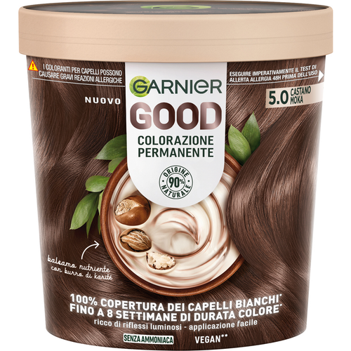 Garnier Good 5.0 Castano Moka Colorazione Permanente Senza Ammoniaca 160 Gr