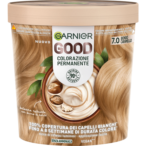 Garnier Good 7.0 Biondo Caramello Colorazione Permanente Senza Ammoniaca 160 Gr