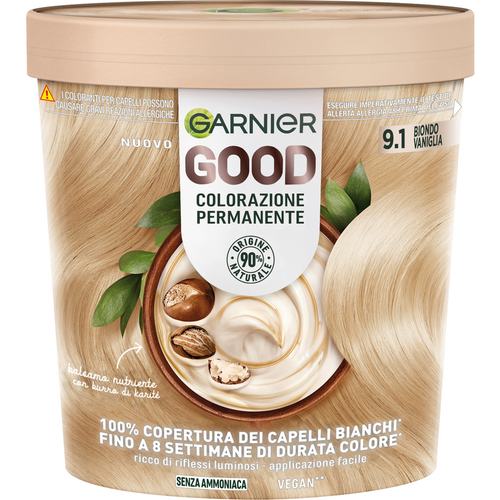 Garnier Good 9.1 Biondo Vaniglia Colorazione Permanente Senza Ammoniaca 160 Gr