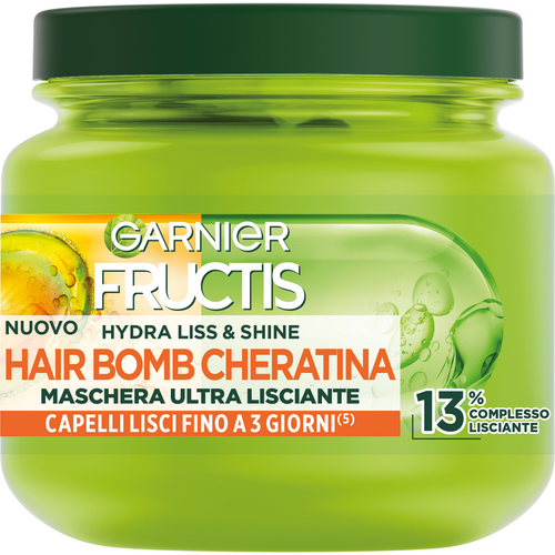 Fructis Maschera Ultra Lisciante Hair Bomb Cheratina Per Capelli Lisci 320 Ml
