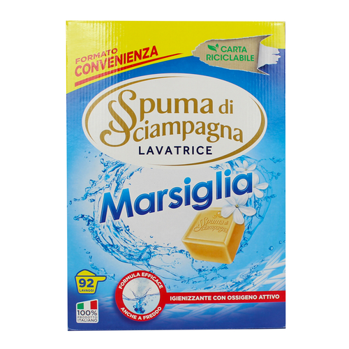 Spuma Di Sciampagna Detersivo Bucato Lavatrice Marsiglia Valigetta 92 Lavaggi