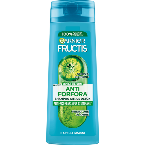 Fructis Shampoo Citrus Detox Antiforfora 250 Ml Anti Ricomparsa Per 4 Settimane - Senza Siliconi