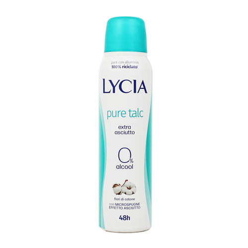 Lycia Deodorante Spray 48h Pure Talc Fiori Di Cotone 150 Ml