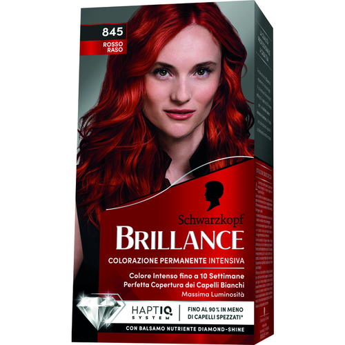 Brillance 845 Rosso Raso Colorazione Permanente Intensiva Fino A 10 Settimane