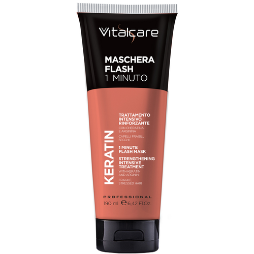 Vitalcare Keratin Maschera Flash 1 Minuto Trattamento Intensivo Rinforzante Capelli Fragili, Secchi …