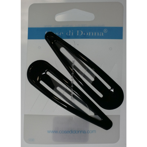 Cose Di Donna Fermaglio Click Clack Nero Per Capelli 2 Pezzi