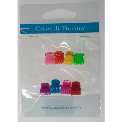 Cose Di Donna Pinza Micro Colorata Per Capelli 8 Pezzi Colori Assortiti