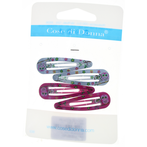 Cose Di Donna Fermaglio Click Clack Colorati Per Capellli Bimba 4 Pezzi Assortiti