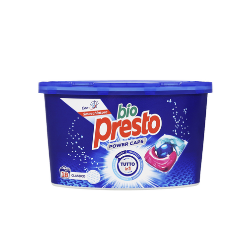 Bio Presto Power Caps Detersivo Bucato Lavatrice Classico 18 Lavaggi