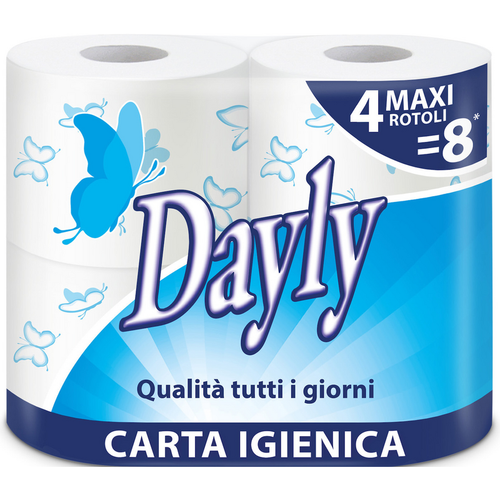 Dayly Igienica 4 Rotoli Maxi 2 Veli 340 Strappi A Rotolo