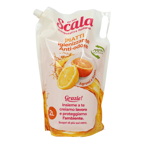 Scala Piatti Iginizzante Anti Odore Agrumi E Aceto Ecoricarica Busta 2 Lt