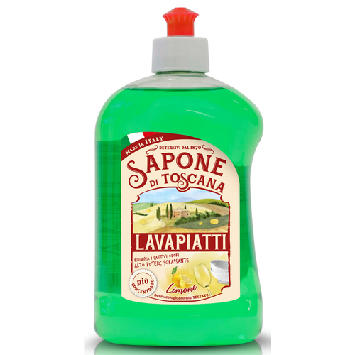Sapone Di Toscana Lavapiatti Concentrato 20% Di Attivo Limone Elimina Cattivi Odori Alto Potere Sgra