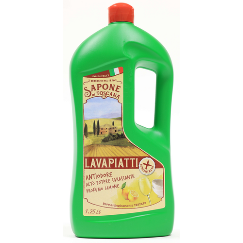 Sapone Di Toscana Lavapiatti Concentrato 16% Di Attivo Limone Antiodore Alto Potere Sgrassante 1,250