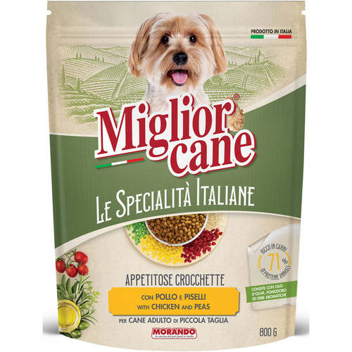 Miglior Cane Le Specialita' Italiane Crocchette Con Pollo E Piselli Busta 800 Grammi