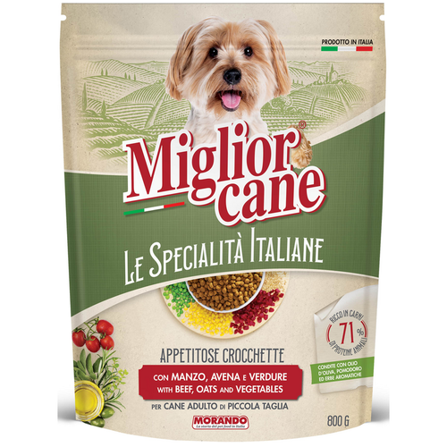 Migl.cane Le Specialita' Italiane Crocchette Con Manzo Avena E Verdure Busta 800 Grammi