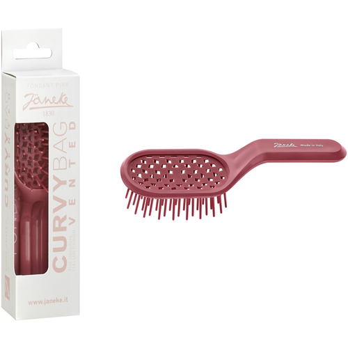Janeke Spazzola Capelli Curvy Bag Vented Colore Rosa Cipria