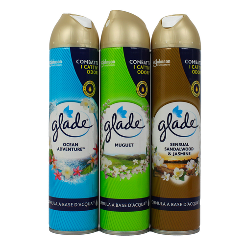 Glade Deodorante Ambienti Spray 300 Ml Assortito: Mughetto - Saldalwood&jasmine - Ocean