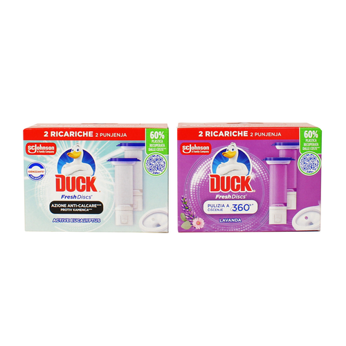 Duck Fresh Discs Gel Wc 2 Ricariche Assortito: Eucalipto - Lavanda