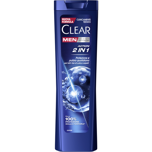 Clear Men Shampoo Antiforfora Action 2in1 Tutti I Tipi Di Cute E Capelli 225 Ml