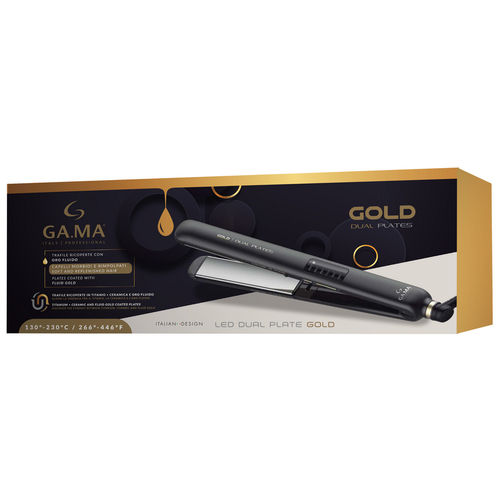 Gama Piastra Capelli Gold Dual Plates Ceramic Oil Plate