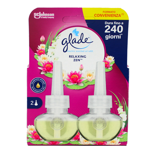 Glade Electric Essential Oil 2 Ricariche Liquide Da 20 Ml Relaxing Zen Durata 240 Giorni Per Diffuso…