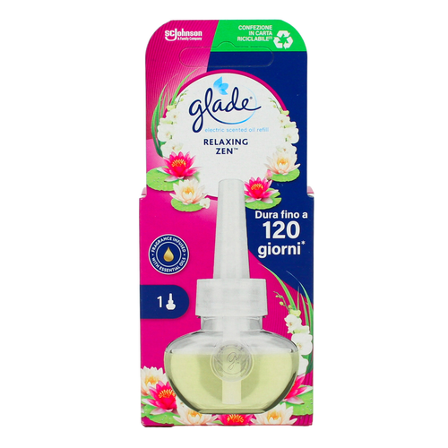 Glade Electric Essential Oil Ricarica Liquida Relaxing Zen 20 Ml Durata 120 Giorni Per Diffusore Ele…