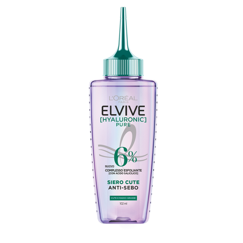 Elvive Hyaluronic Pure Siero Cute Anti Sebo Cute E Radici Grasse 102 Ml