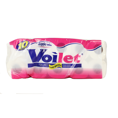 Voilet Carta Igienica Pura Cellulosa 10 Rotoli 2 Veli