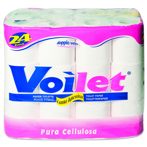 Voilet Carta Igienica Pura Cellulosa 24 Rotoli 2 Veli