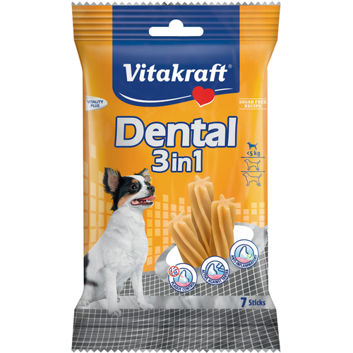Vitakraft Dental 3in1 7 Sticks Misura Xs Per Cani Con Peso Inferiore A 5 Kg