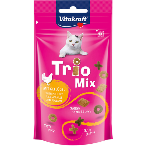 Vitakraft Cat Trio Mix Con Pollame Busta 60 Grammi