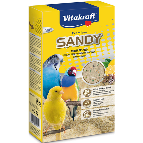 Vitakraft Sandy Sabbia Mineralizzata Per Uccellini Scatola 2 Kg
