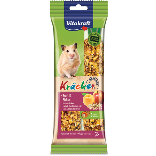 Vitakraft 2 Kracker Frutta E Fiocchi Di Cereali Per Criceti 112 Grammi