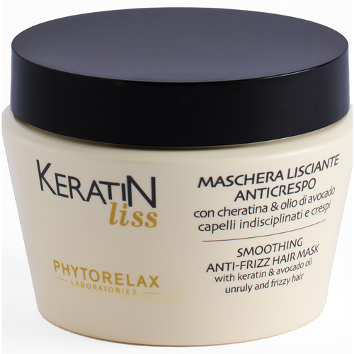 Phytorelax Keratin Liss Maschera Capelli Lisciante Anticrespo Con Cheratina E Olio Di Avocado 250 Ml