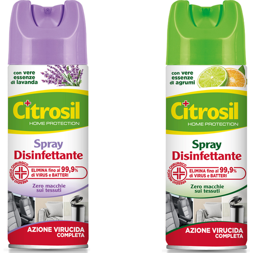 Citrosil Spray Disinfettante Azione Virucida 300 Ml Cassa Mista 12 Pz: 6 Spray Con Essenze Di Agrumi