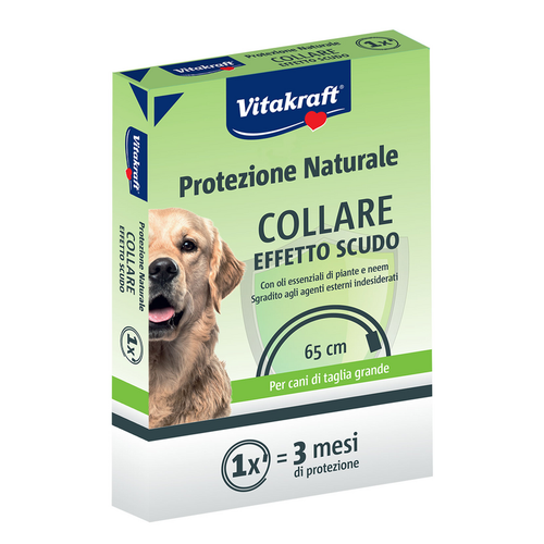 Vitakraft Collare Effetto Scudo 65 Cm Regolabile Per Cani Taglia Grande 3 Mesi Di Protezione