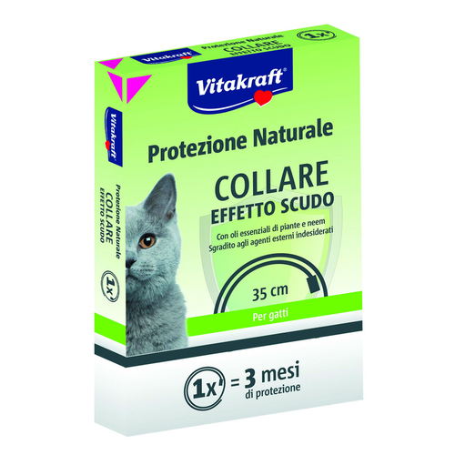 Vitakraft Collare Effetto Scudo 35 Cm Regolabile Per Gatti 3 Mesi Di Protezione