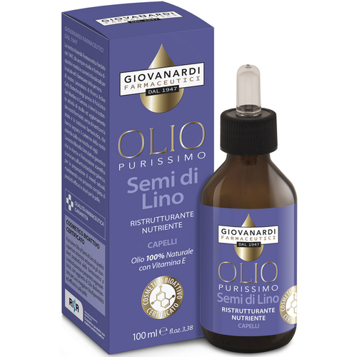 Giovanardi Farmaceutici Olio Purissimo Semi Di Lino Ristrutturante Nutriente Capelli 100 Ml