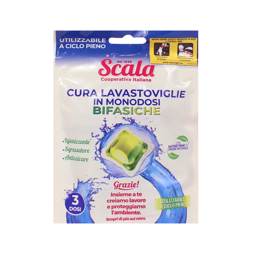 Scala Cura Lavastoviglie 3 Monodosi Bifasiche