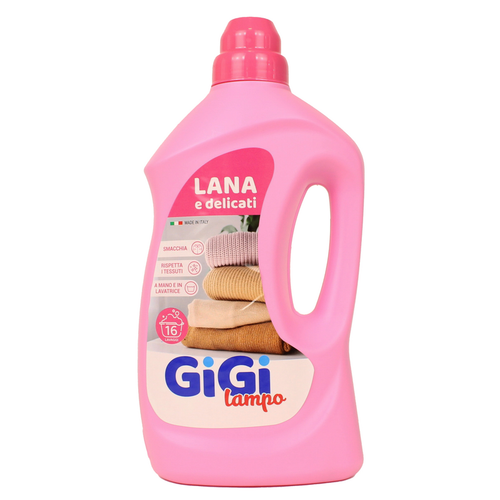 Gigi Lampo Detersivo Liquido Bucato Lavatrice Lana & Delicati 16 Lavaggi
