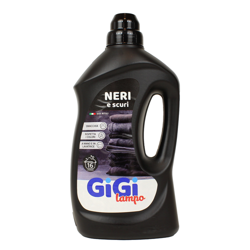 Gigi Lampo Detersivo Liquido Bucato Lavatrice Nero & Capi Scuri 16 Lavaggi
