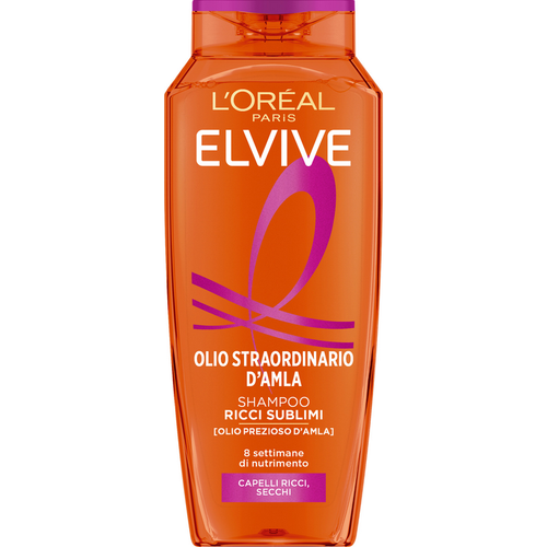 Elvive Shampoo Olio Straordinario D'amla Ricci Sublimi Capelli Ricci, Secchi 250 Ml