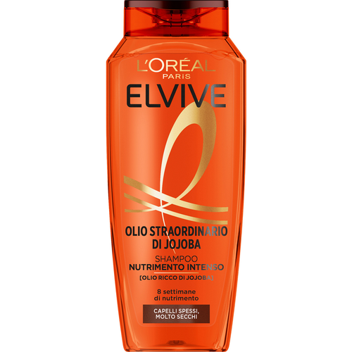 Elvive Shampoo Olio Straordinario Di Jojoba Nutrimento Intenso Capelli Secchi, Molto Secchi 250 Ml