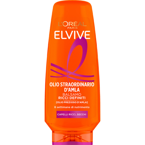 Elvive Balsamo Olio Straordinario D'amla Ricci Definiti Capelli Ricci, Secchi 200 Ml