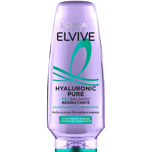 Elvive Balsamo Yaluronic Pure Reidratante Cute E Radici Grasse, Lunghezze Disidratate 200 Ml