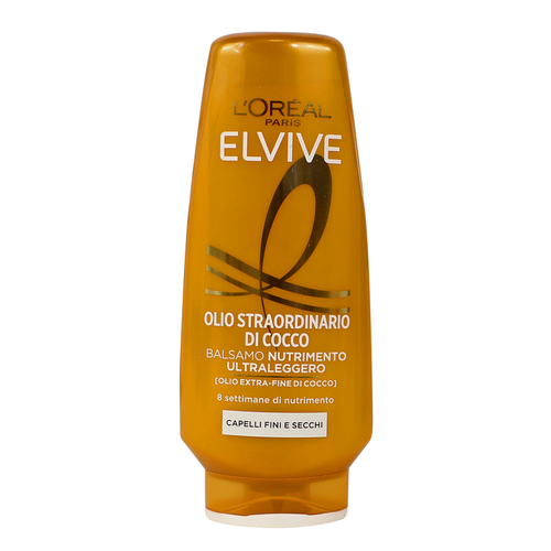 Elvive Balsamo Olio Straordinario Di Cocco Nutrimento Ultra Leggero Capelli Fini E Secchi 200 Ml