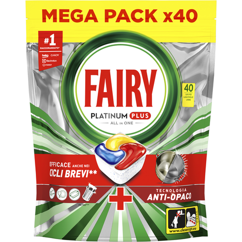 Fairy Tuttoin1 Platinum Plus 40 Caps Lavastoviglie Al Limone
