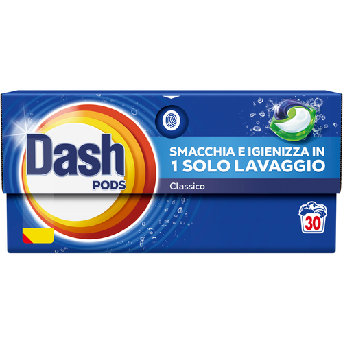 Dash Detersivo Ecodosi Classico Bucato Lavatrice 30 Pods