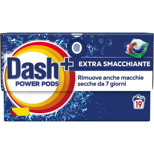 Dash Power Ecodosi Extra Smaccchiante Detersivo Bucato Lavatrice 19 Pods